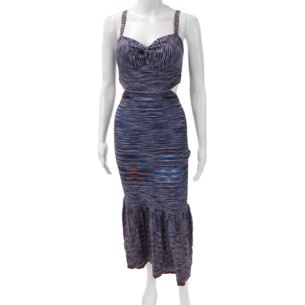 Jonathan Simkhai Womens Mermaid Sweetheart Midi Dress Multicolor Size XS